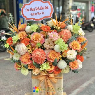 Flower basket to congratulate my brother