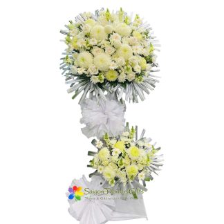 Luxurious condolence flower arrangements in Saigon