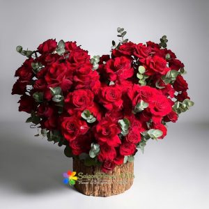 Vintage red heart rose in Sagion