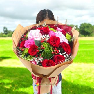 beautiful bouquet of fresh flowers to give to your loved one