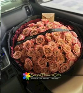 Beautiful cappuccino rose bouquet
