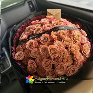 saigon beautiful cappuccino rose bouquet