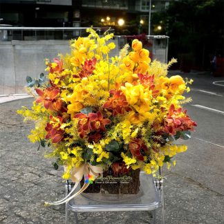 luxurious orchid basket as a gift for a female boss