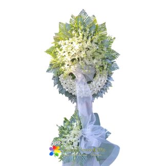 simple white sympathy flowers