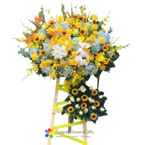 Congratulation flowers free delivery to Saigon
