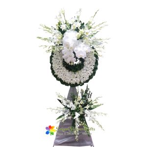 White funeral flowers Saigon