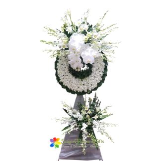 White funeral flowers Saigon